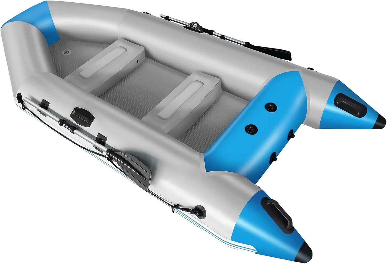 10 ft Dinghy Boats, Inflatable Fishing Kayak Set with Aluminum Oars, Air Pump & Carry Bag, Adults Water Rafts for Lakes, Rivers and Islands