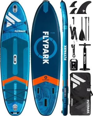 10'8/11'x35'' Fishing&Family Stable Inflatable Paddle Boards, Extra Wide SUP Paddleboard Inflatable, 430lb/3 People, Stand Up Paddle Board for Adults, Camera Mount, Shoulder Strap, Rod Holder