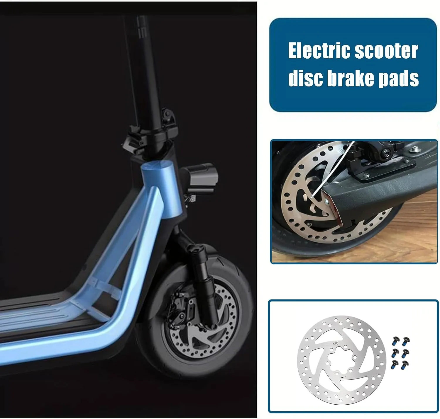 140mm Electric Scooter Brake Rotor in Stainless Steel, Compatible with Ninebot, KUGOO, Speedway 4, Zero 10
