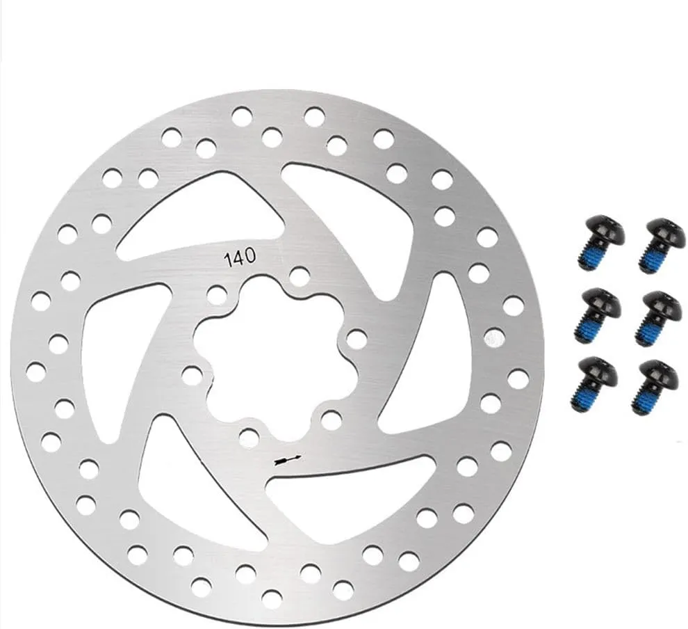 140mm Electric Scooter Brake Rotor in Stainless Steel, Compatible with Ninebot, KUGOO, Speedway 4, Zero 10