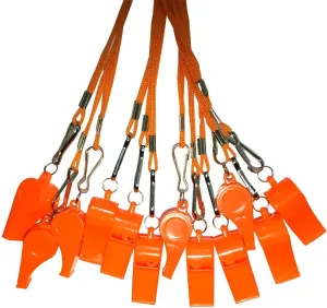 20 Pcs Plastic Loud Whistles with Lanyard for Referee Coaches Basketball Football Sports Training Game Event Lifeguard Survival Emergency Fun School Kids Tool Set Suppliers