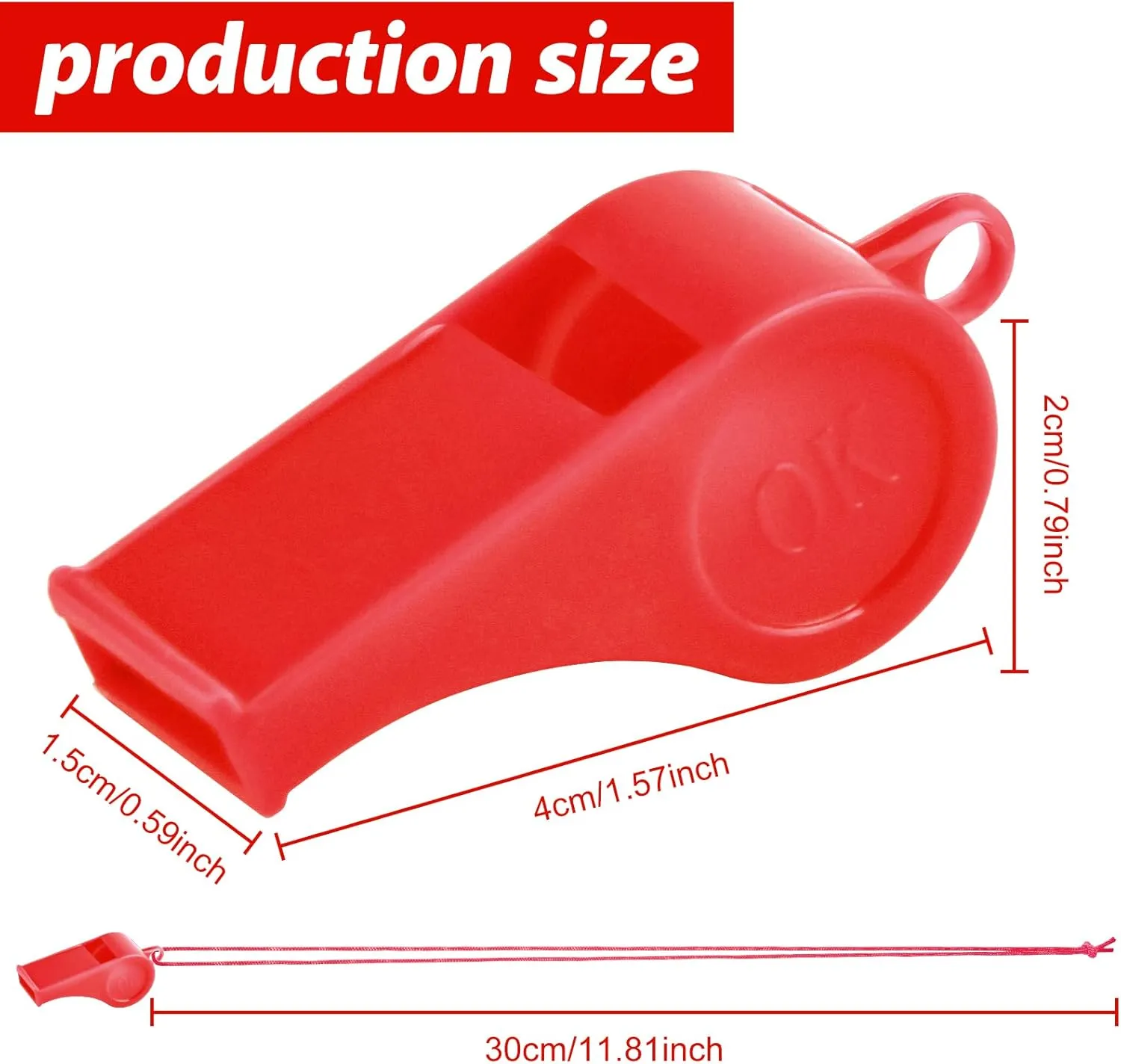 5 Pcs Referees Loud Plastic Emergency Whistle with Lanyard for Outdoor Activities, Coach Trainning Whistles Party Whistles for Sports and Parties Gift Boxes Fillers