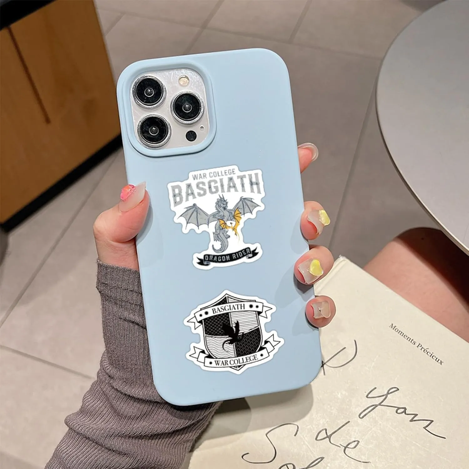 50Pcs Fourth Wing Sticker for Kids, Cartoon Waterproof Vinyl Decal for Teen Girl Water Bottle Skateboard Notebook Phone Guitar Bike (Fourth Wing)