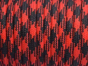 7 Strand Core 550lb Paracord Parachute Cord Lanyard Mil Spec Type III-100ft (Red Black Camo(88#))