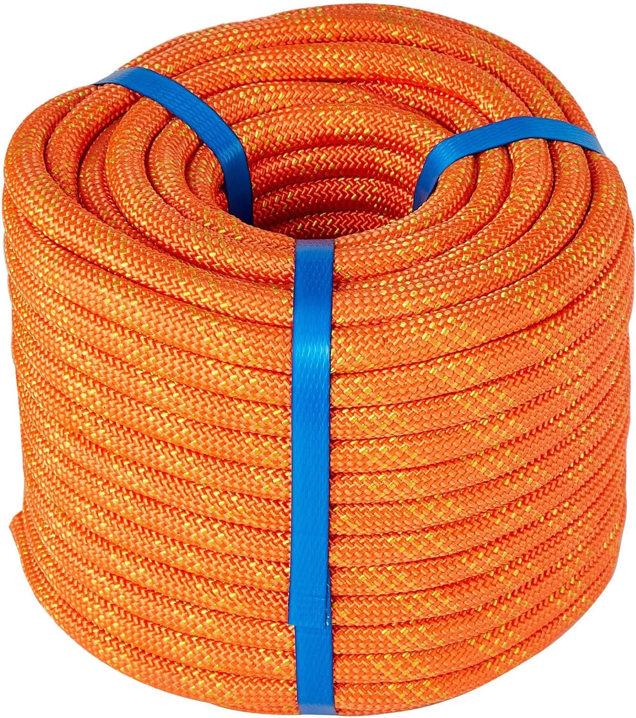 7/16 Inch 150ft Double Braided Polyester Arborist Rope, Heavy Duty Nylon Rope for Anchor, Tree Work, Cargo, Pulling, Sailing(Orange)
