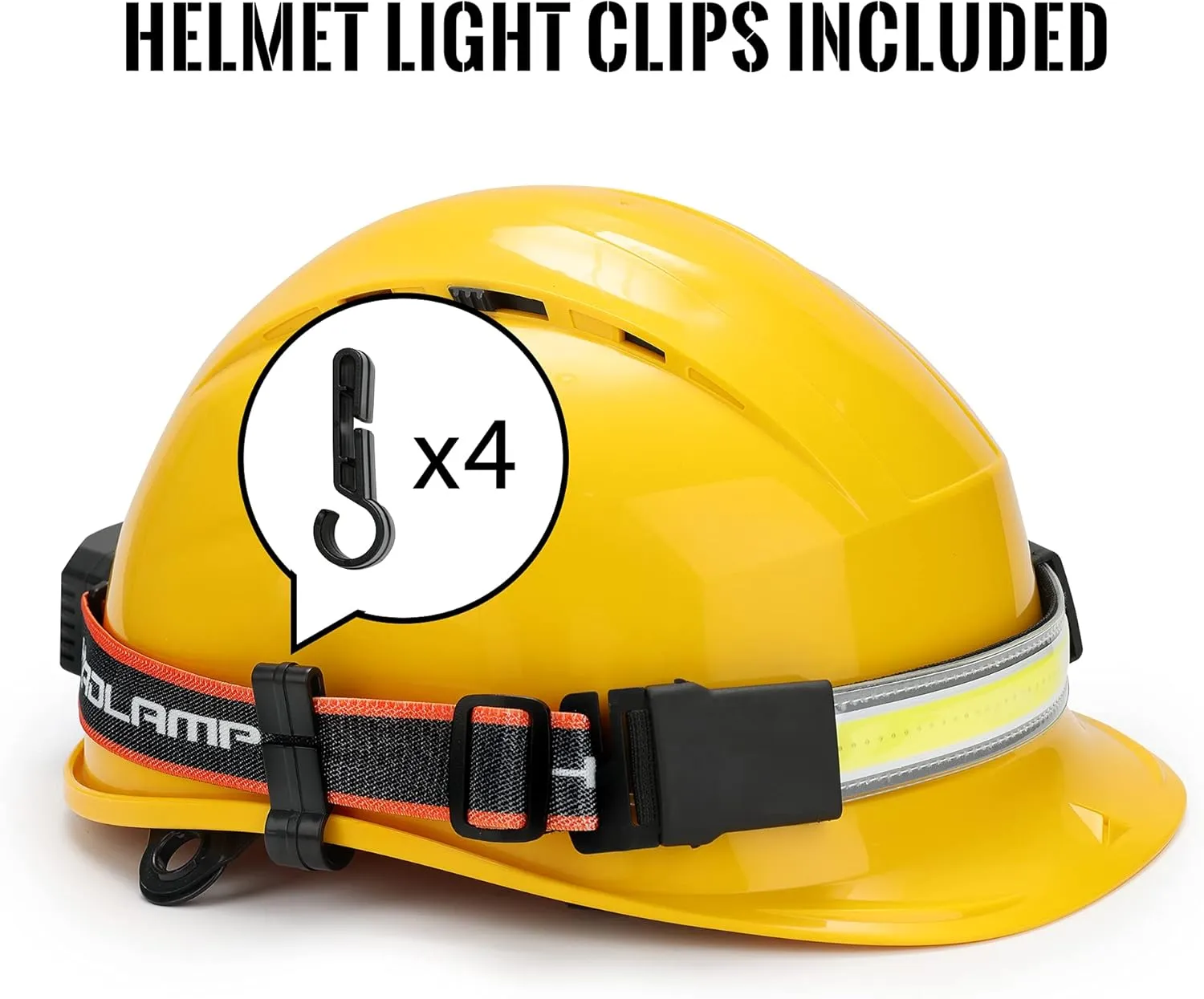 Adelante LED Headlamp Flashlight, 4Pack 1000LM 230Wide-Beam Rechargeable Head Lamp for Adults, Red Taillight & 16 Clips Waterproof Hard Hat Light Headlamps for Running Hiking and Camping