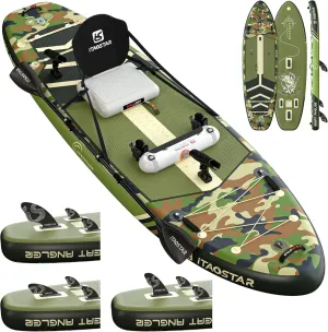 Adventure 1235"/39" Extra Wide Paddle Board with Seat, One-stop Premium SUP Board Accessories, Tailored 5 Fins, Stable Inflatable Stand Up Paddle Boards for Youth/Adults of All Skill Levels