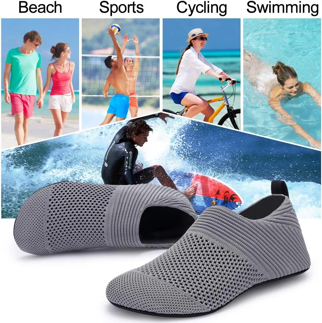 ANLUKE Womens Mens Water Shoes Barefoot Quick-Dry Aqua Socks for Beach Swim Surf Water Sport