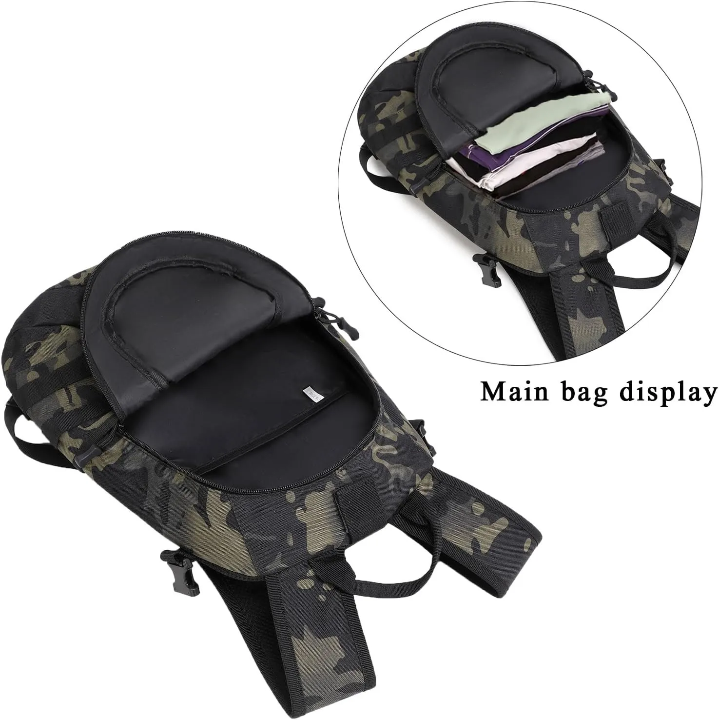 ArcEnCiel 15L Motorcycle Backpack Tactical Bag Rucksacks for Outdoor Camping Trekking Hunting with Patch