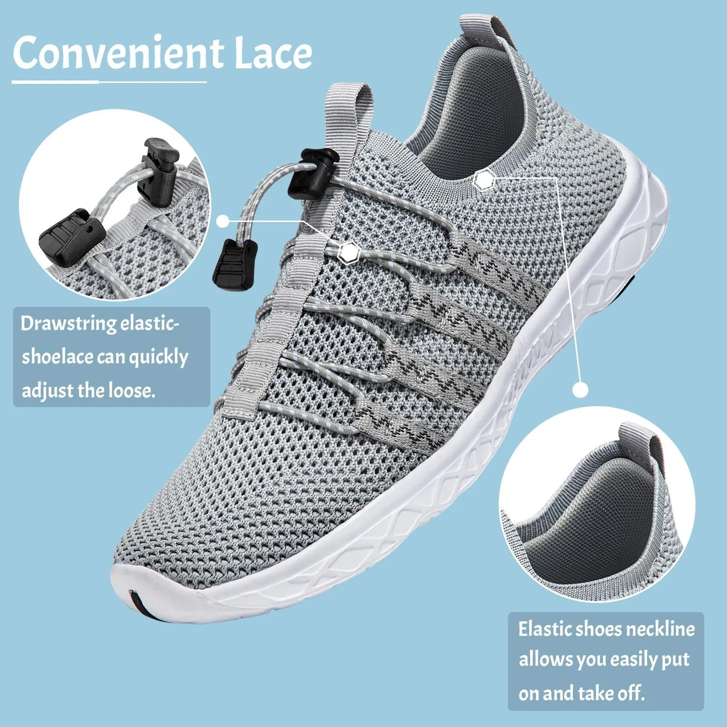 ATHMILE Barefoot Shoes Women Men Water Shoes Hiking Swim River Adult Lake Pool Grounding Beach Camping Accessories Cruise Ship Essentials Vacation Must Haves Surfing Kayaking Sport Walking