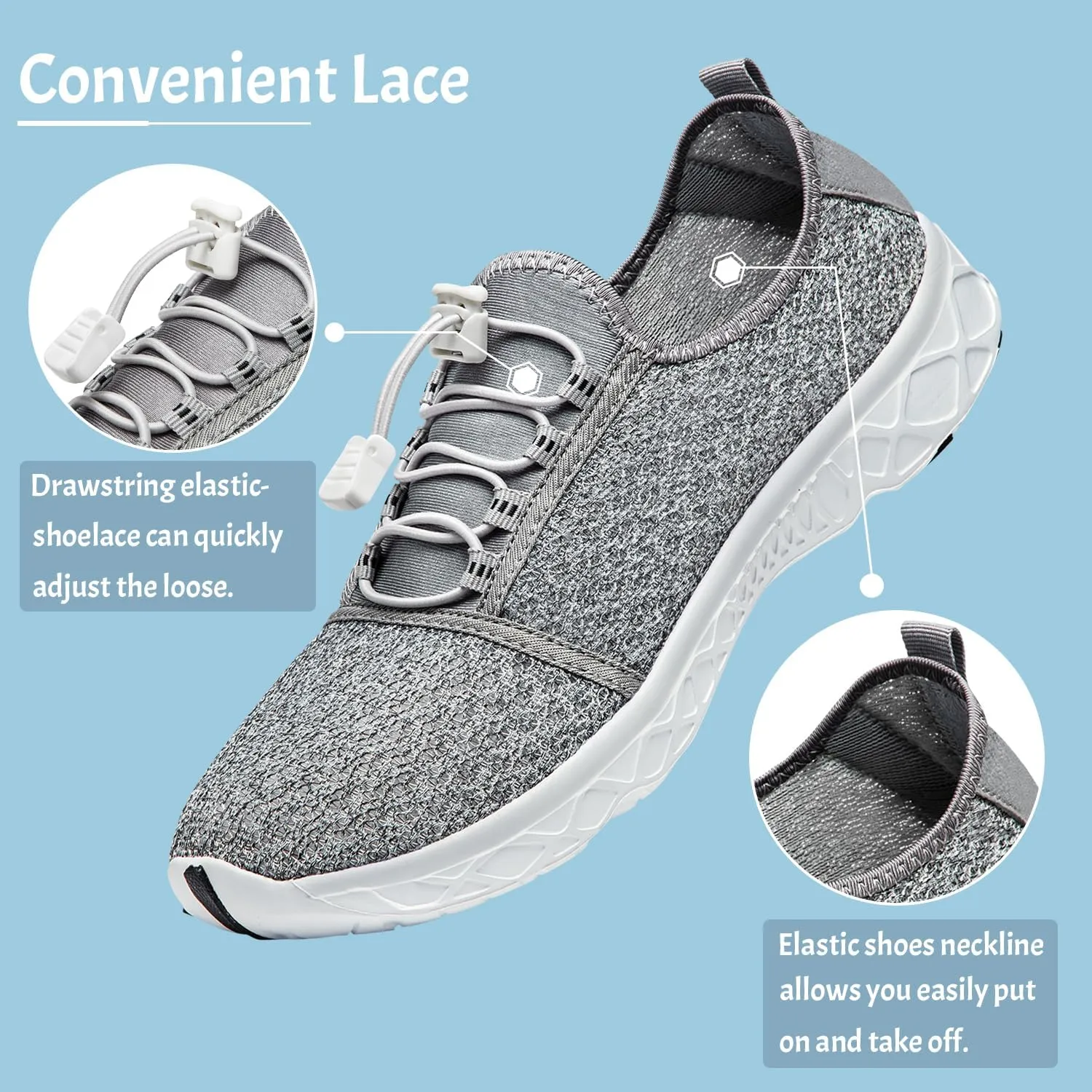 ATHMILE Barefoot Shoes Women Men Water Shoes Hiking Swim River Adult Lake Pool Grounding Beach Camping Accessories Cruise Ship Essentials Vacation Must Haves Surfing Kayaking Sport Walking