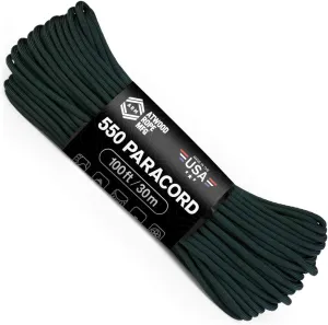 Atwood Rope MFG 550 Paracord 100 Feet 7-Strand Core Nylon Parachute Cord Outside Survival Gear Made in USA | Lanyards, Bracelets, Handle Wraps, Keychain (Hunter)