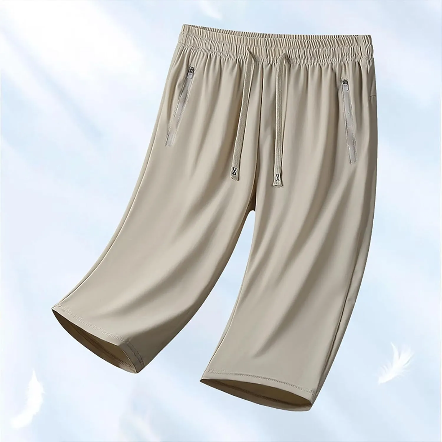 Beeswan Pants for Women Stretchy Active Capri Pants Drawstring Lightweight Quick Drying Hiking Pant with Zip Pockets