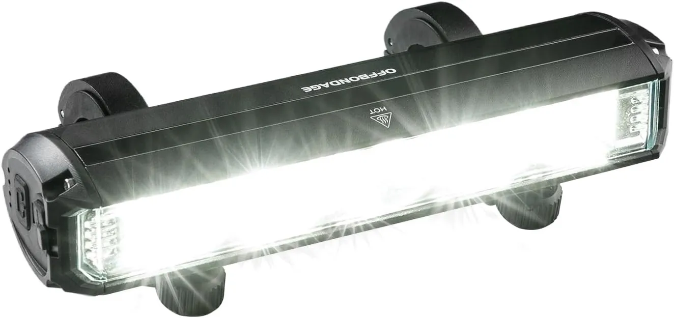 Bike Light Bar for Ebike, Super Bright Front Light Rechargeable Battery, IPX5 Waterproof, 5 Modes Bicycle Headlight for Mountain Bike, Night Riding, Cycling