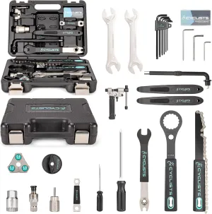 Bike Tool Kit with Storage Case - 22 PCS Bicycle Repair Tool Set Portable Tools Box - Bike Maintenance Tools for Road Bikes and Mountain Bikes