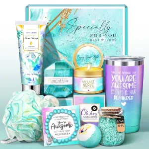 Birthday Spa Gift Baskets and Relaxing Sets for Girlfriends, Wife, Mom, Sister, Female Friends and Coworkers
