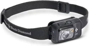 BLACK DIAMOND Spot 400 LED Headlamp, Waterproof and Dimmable Battery Powered Headlamp for Camping, Hiking, Running, Work with Red Light Headlamp Mode, Black