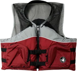 Body Glove Cove Fishing Vest - Unisex Nylon Fishing Life Jacket with 2 Pockets - USCG and Transport Canada Approved Adult Life Vest for Boating, Fishing, Kayaking, Rafting