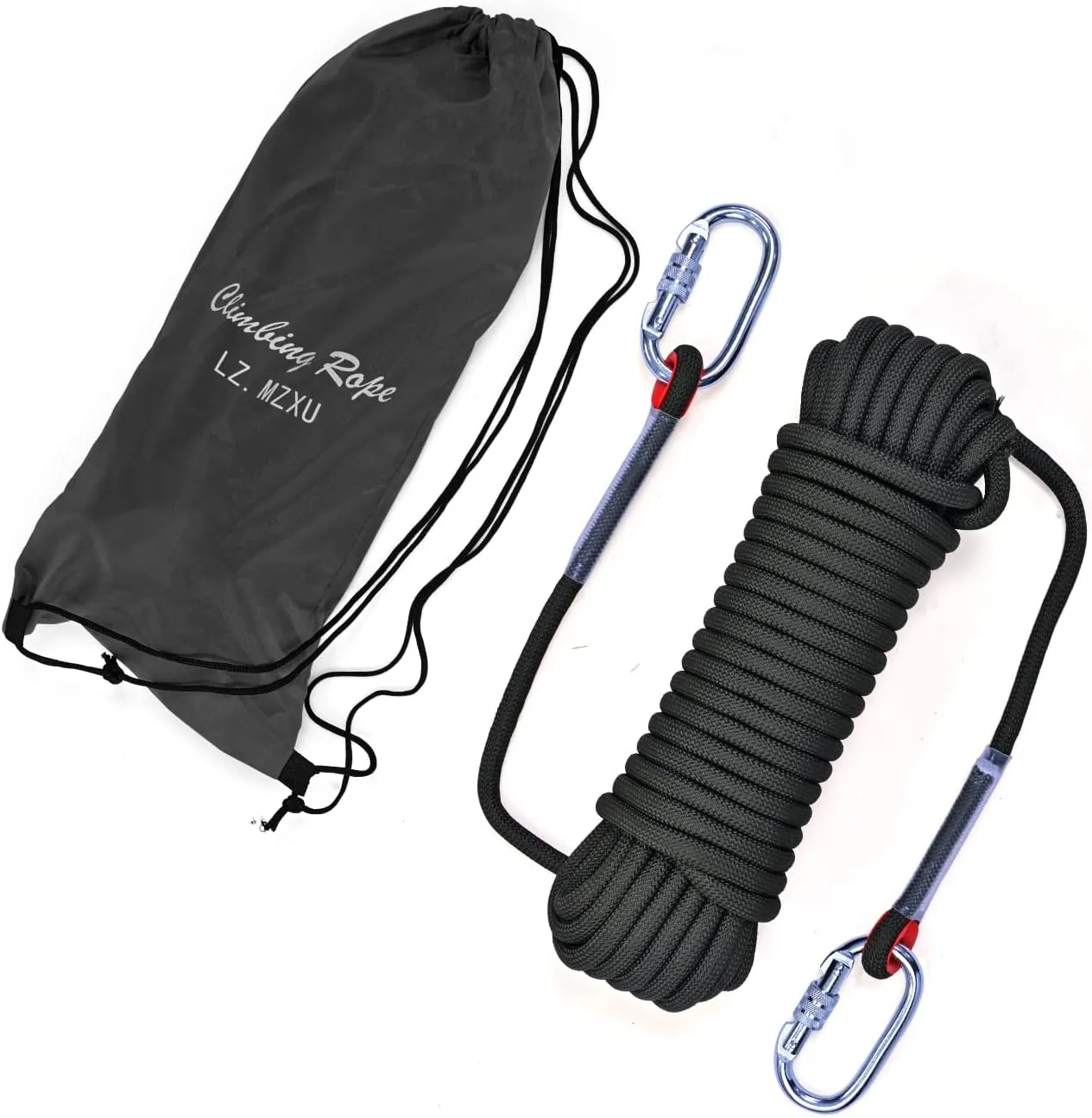Climbing Rope, 12 mm Static Climbing Rope, 32FT(10M) 65FT(20M) 100FT(30M) 164FT(50M) Outdoor Rock Climbing Rope, Escape Rope, Rappelling Rope, Fire Rescue Parachute Rope