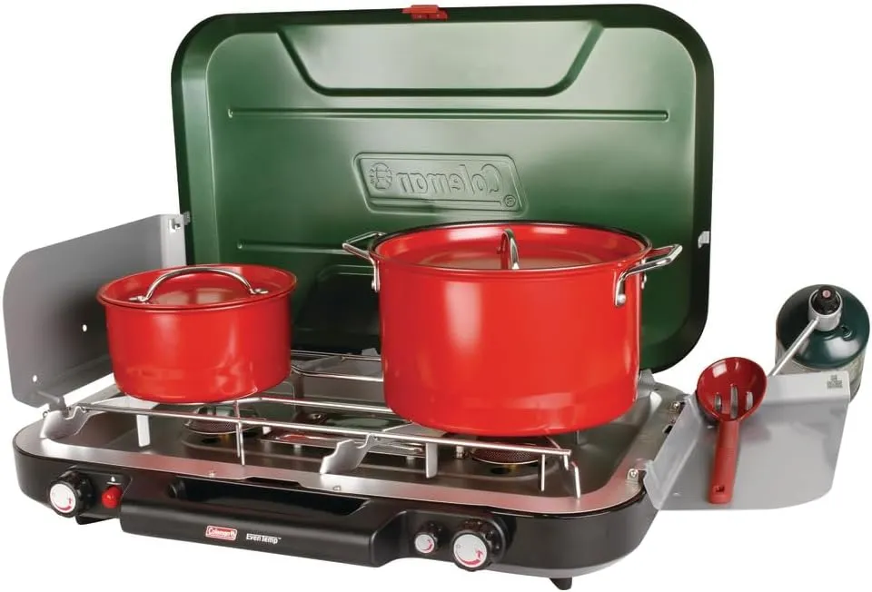 Coleman Classic 3-Burner Propane Camping Stove with InstaStart Ignition, Portable Cooktop with 3 Adjustable Burners & 28,000 BTUs of Power