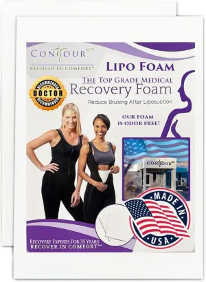 ContourMD Medical Grade Post Lipo Foam Compression Sheets  Post Surgery Compression Garment after Liposuction, Tummy Tuck, AB Flattening, BBL, & More  Surgery Recovery Supplies (3-Sheet Set)