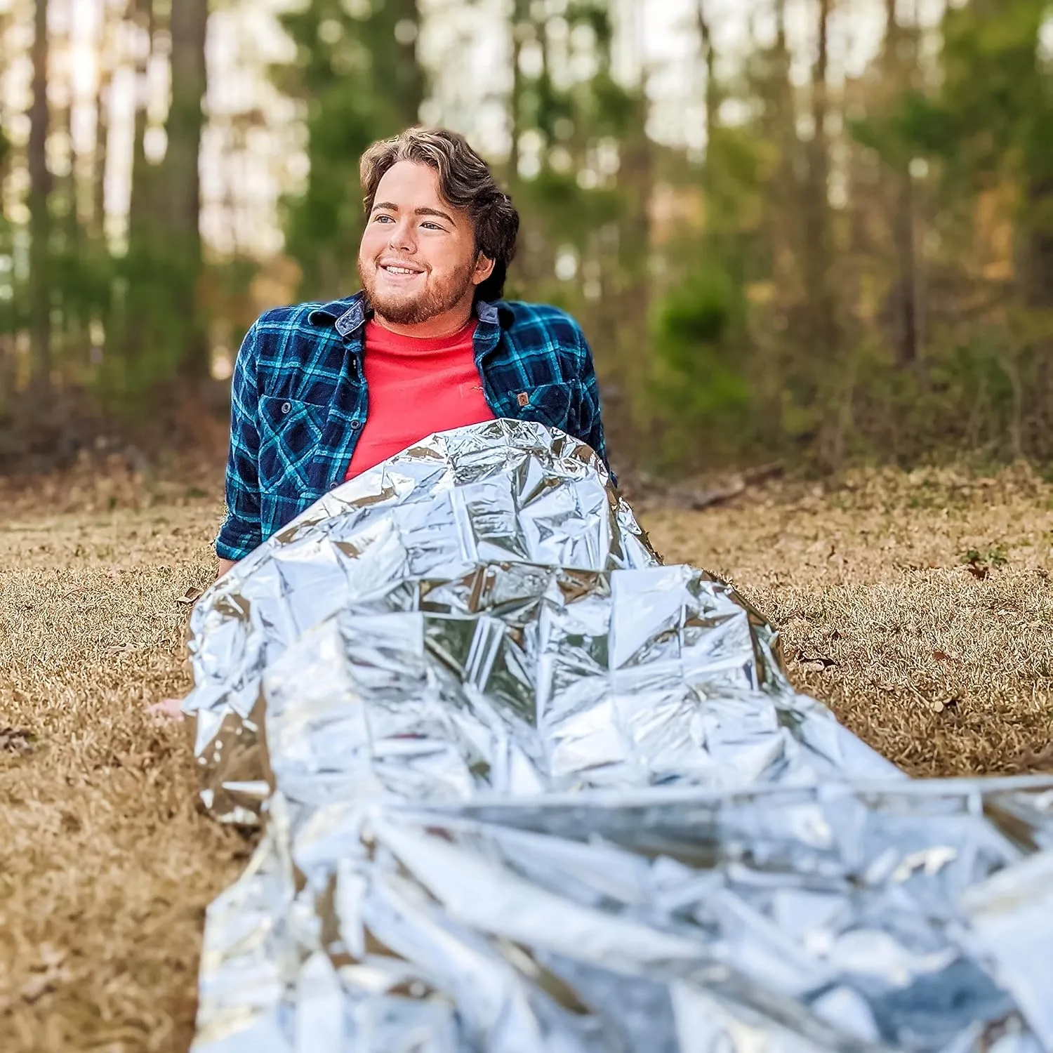 Ever Ready First Aid Mylar Rescue Blanket, Large Silver Thermal Sheet for Emergency and Survival, 54 x 84  20 Count