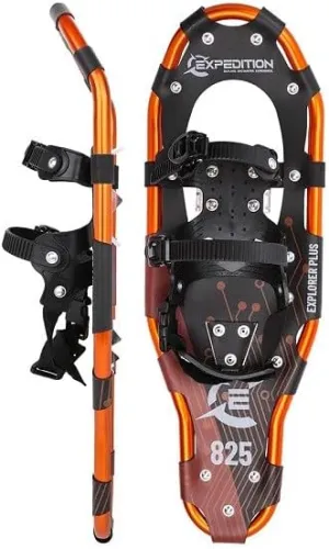 Expedition Outdoors Explorer Plus Lightweight Kids Snowshoes, Aluminum Frame, Dual Ratchet Bindings