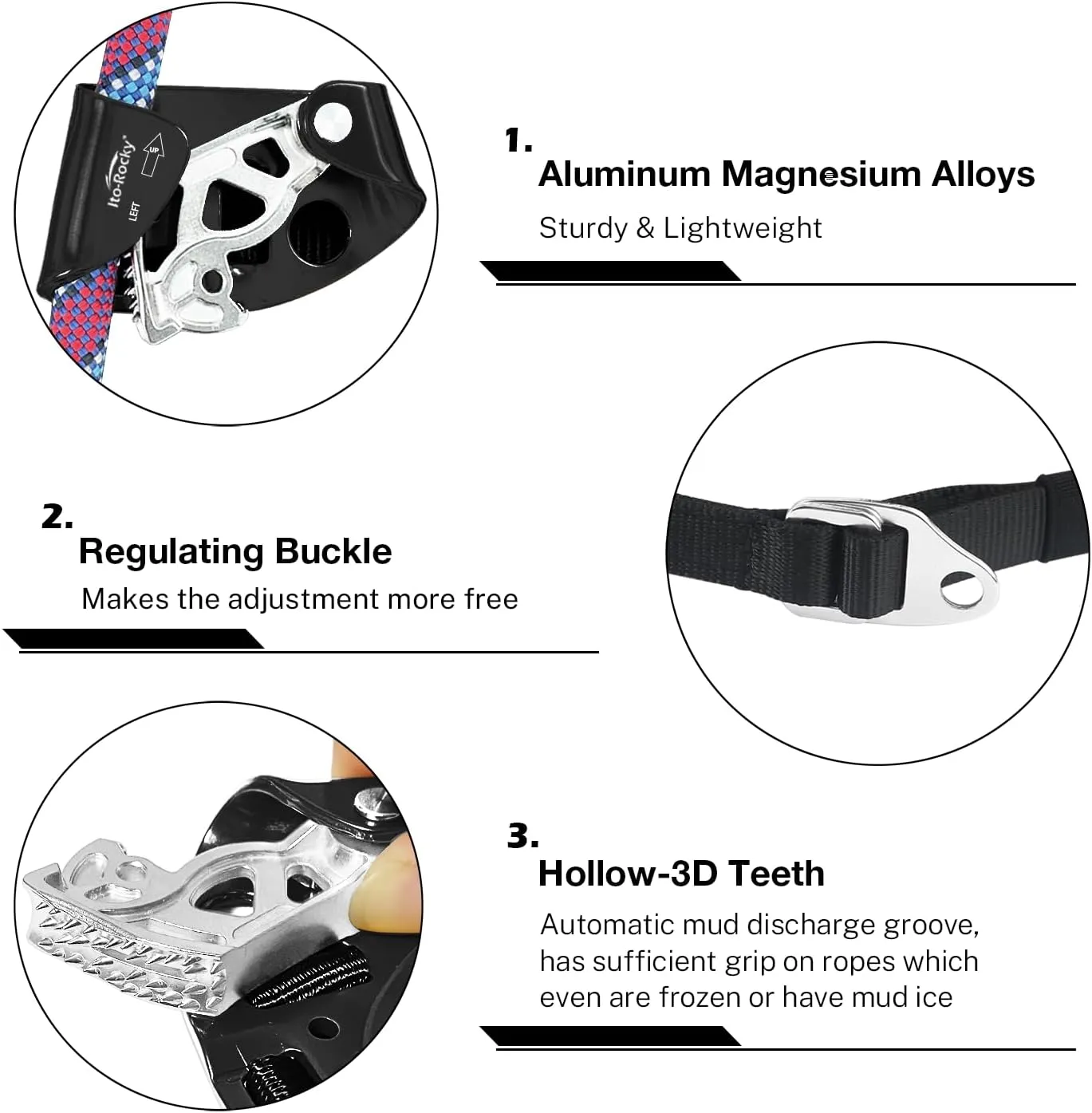 Foot Ascender Riser - Rope Climbing Equipment for SRT Climbing & Tree Arborist Climbing Device