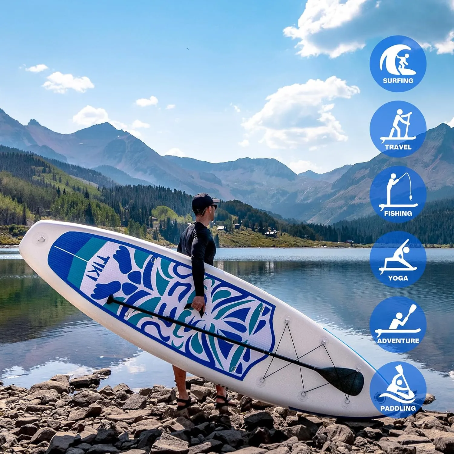 FunWater Inflatable Ultra-Light Stand Up Paddle Board for All Skill Levels with Premium SUP Paddleboard Accessories,Non-Slip Comfort Deck for Youth & Adults