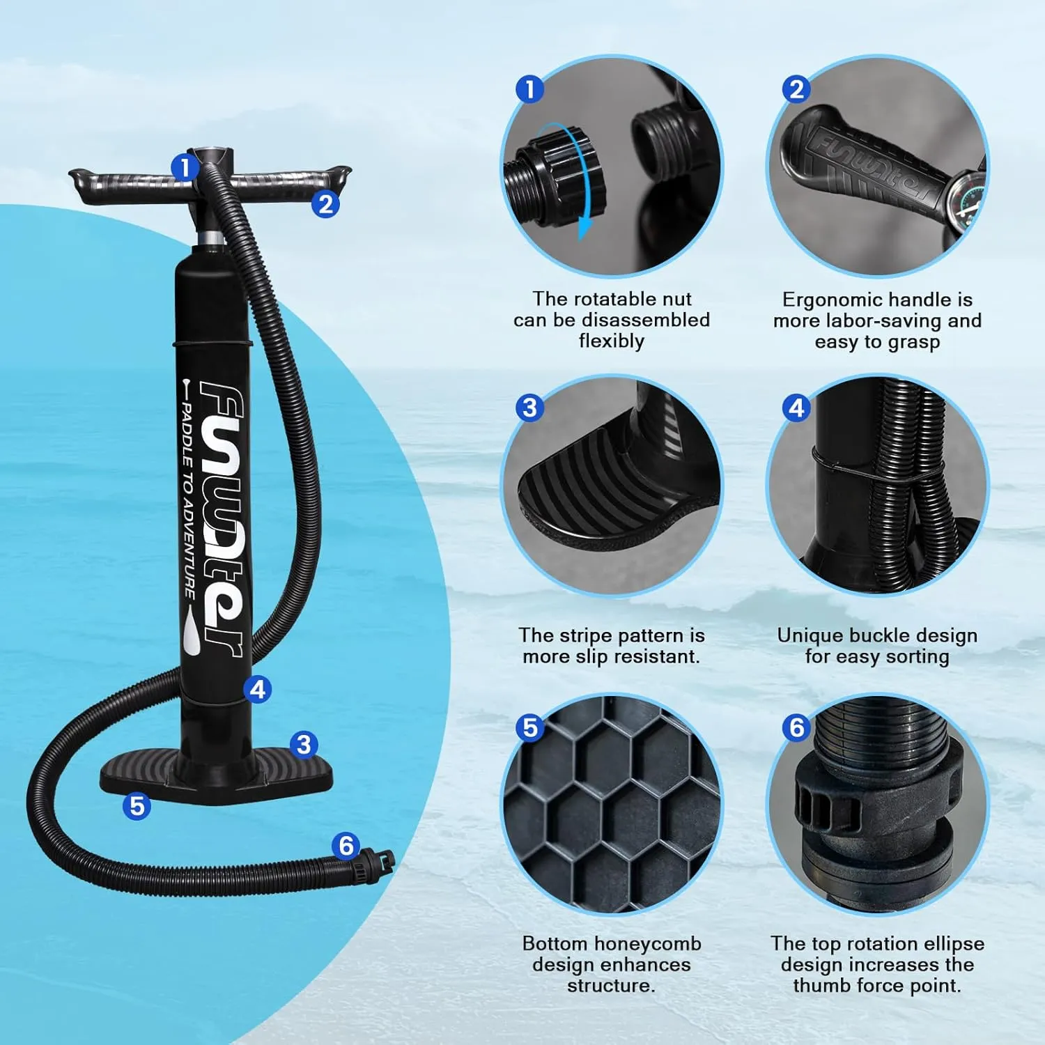 FunWater Inflatable Ultra-Light Stand Up Paddle Board for All Skill Levels with Premium SUP Paddleboard Accessories,Non-Slip Comfort Deck for Youth & Adults