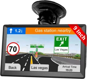 GPS Navigator for Car 9 Inch Truck GPS Commercial Drivers 2025 with US/CA/MX Offline Map, Free Map Update, Voice Guidance, Drive Alert, Handheld GPS Navigation System for Vehicle RV Semi Truck