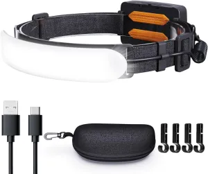 Headlamp Rechargeable PRO ,7500mAh 1500 Lumen Super Bright 230Beam LED Head Lamp,Head Lights for Forehead,3 Modes,IPX6 Headlamps for Adults Camping/Mechanic/Hard Hat
