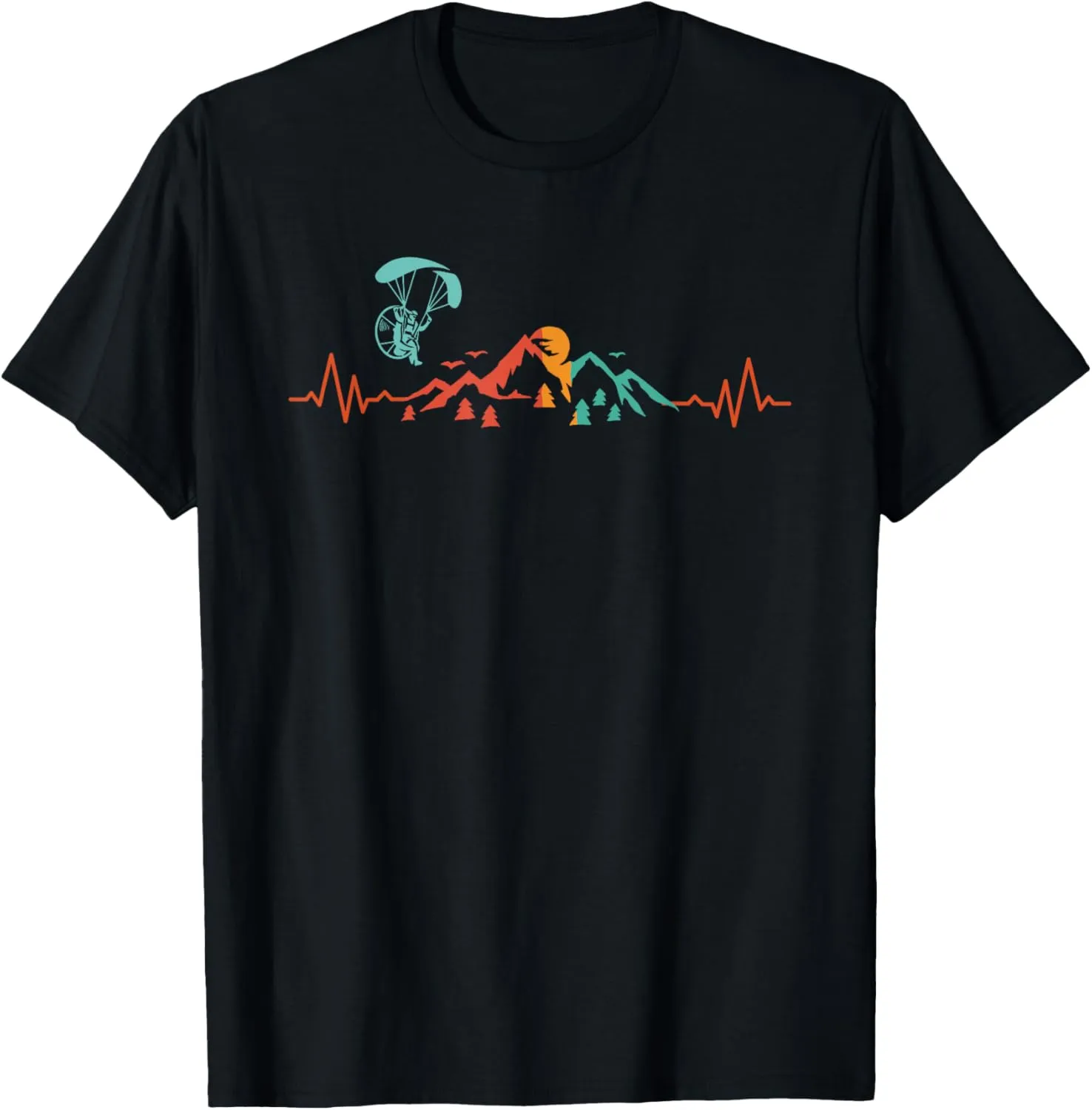 Heartbeat Paramotor PPG Paramotoring Paragliding Skydiving T-Shirt