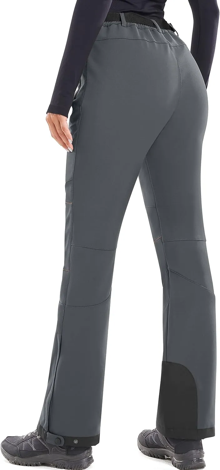 Heathyoga Snow Ski Pants Women Waterproof Softshell Insulated Fleece Lined Snowboard Pants Hiking Pants for Winter Outdoor