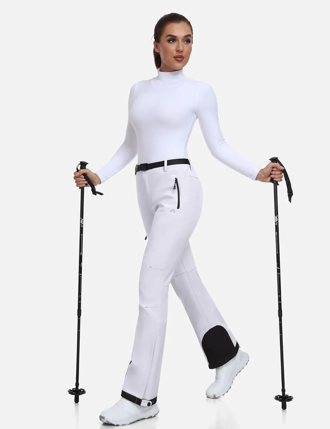 Heathyoga Snow Ski Pants Women Waterproof Softshell Insulated Fleece Lined Snowboard Pants Hiking Pants for Winter Outdoor