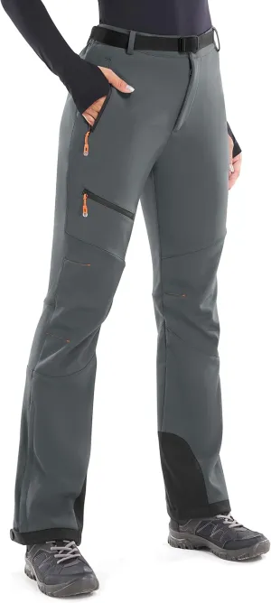 Heathyoga Snow Ski Pants Women Waterproof Softshell Insulated Fleece Lined Snowboard Pants Hiking Pants for Winter Outdoor