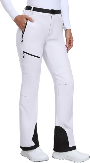 Heathyoga Snow Ski Pants Women Waterproof Softshell Insulated Fleece Lined Snowboard Pants Hiking Pants for Winter Outdoor