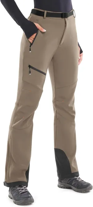 Heathyoga Snow Ski Pants Women Waterproof Softshell Insulated Fleece Lined Snowboard Pants Hiking Pants for Winter Outdoor