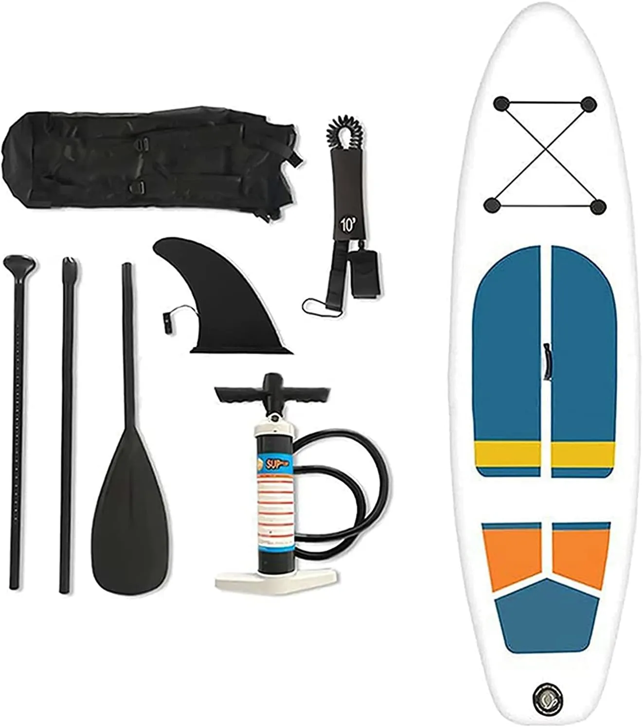 Inflatable Stand Up Paddle Board, 320 X 76 X 15 Cm Paddle Surfboard Stable Lightweight Paddle,with Accessories Board Surfboard Suit