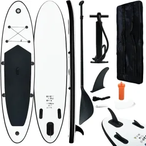 Inflatable Stand up Paddle Board Set Black and White12.8kg