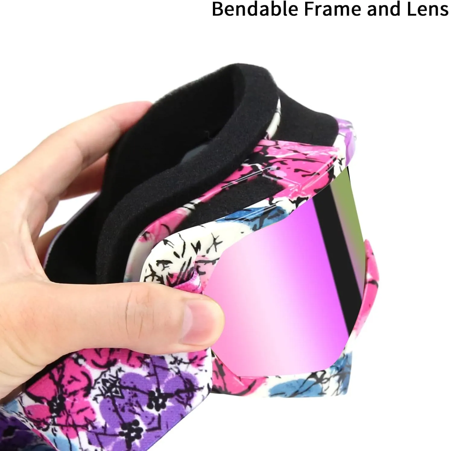 JAMIEWIN Motocross Goggles - ATV Dirt Bike Motorcycle UTV MX Offroad Riding Goggles with Anti UV, Dustproof, Anti Fog Lenses for Men, Women, Youth & Kids