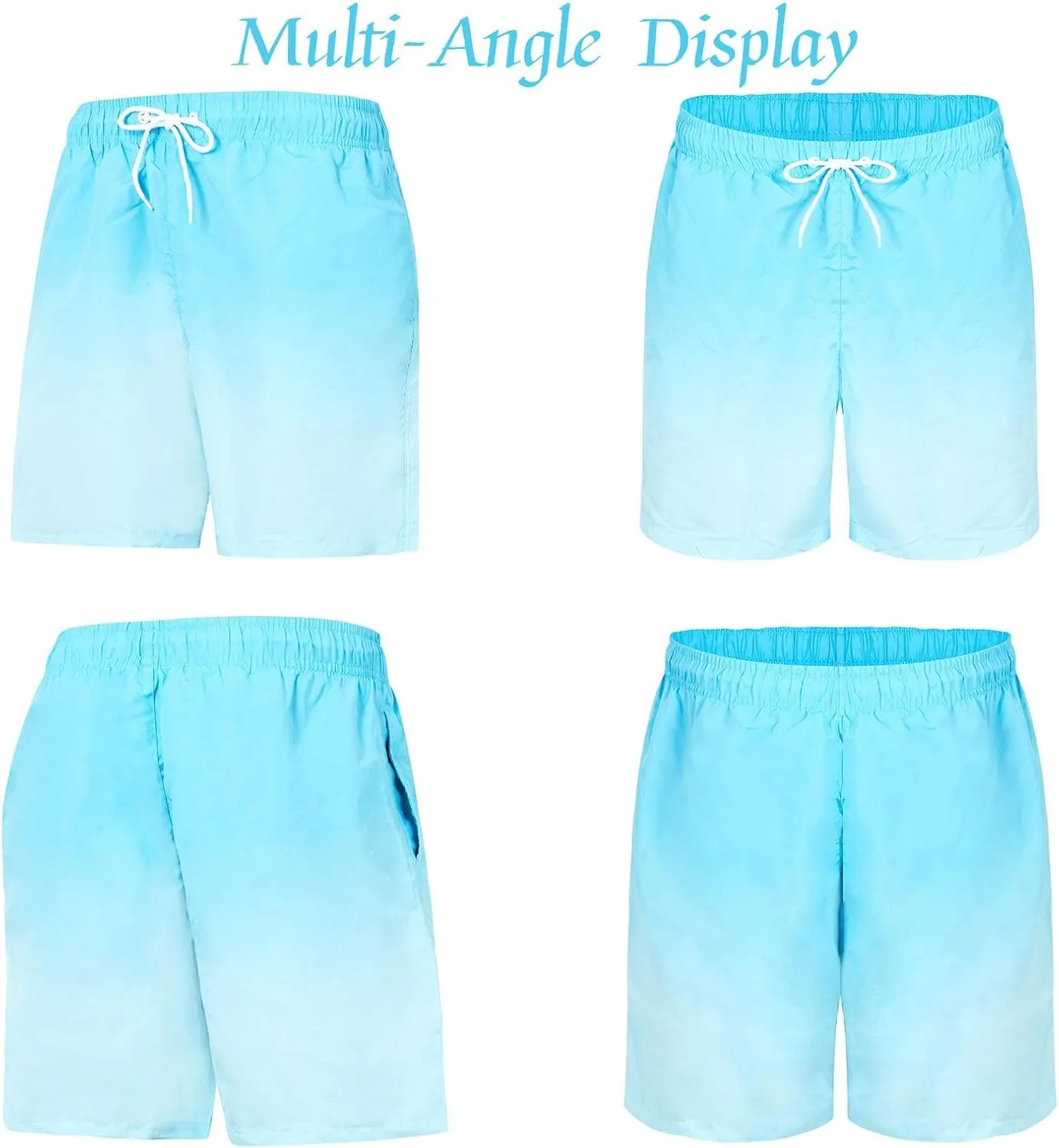 JOYSON Mens Swim Trunks Quick Dry 5 Inch Swim Shorts Bathing Suits with Mesh Lining Pockets