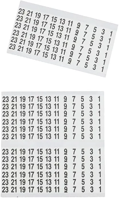 Klein Tools 56250 Wire Marker Book for Cable Management, Electric Panel Organization Wire Label Stickers, Numbered 1-48