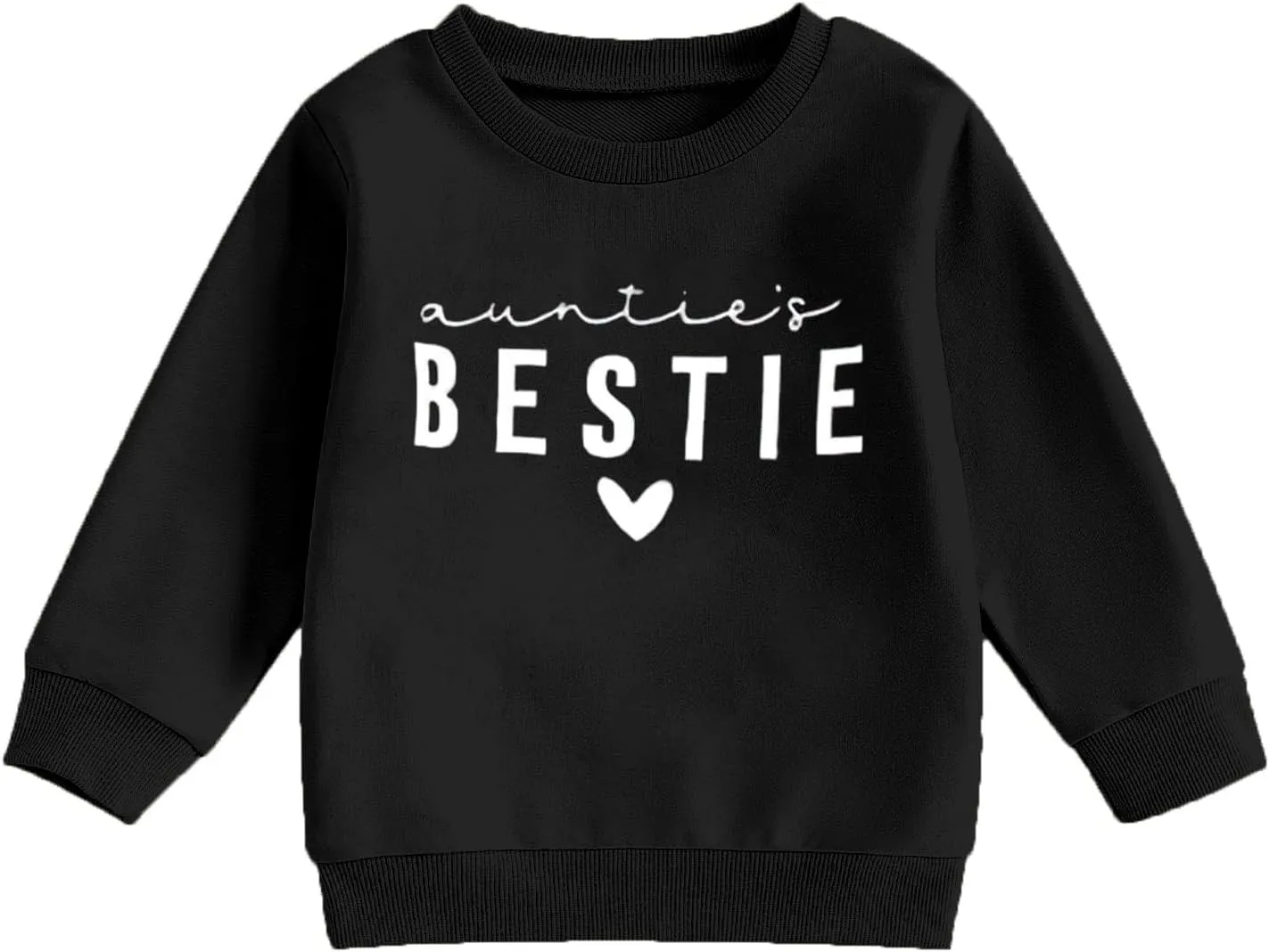 LUKYCILD Auntie and Aunties Bestie Matching Sweatshirt: Gender Neutral Baby Clothes Casual Long Sleeve Pullover Tops