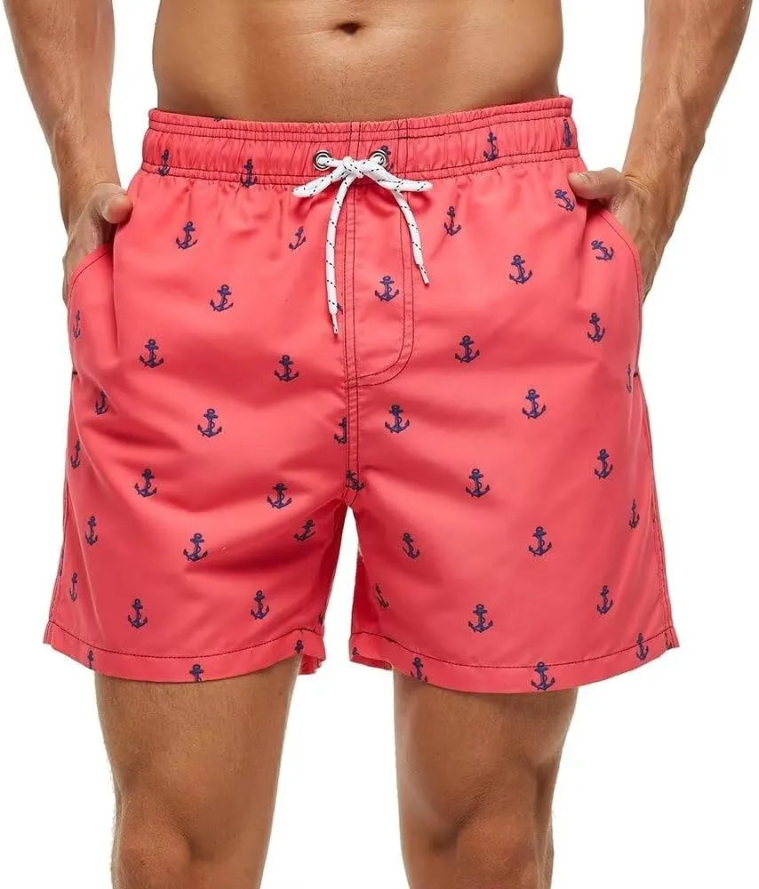 Men Swim Trunks Board Shorts with Mesh Lining Bathing Suits for Beach Swimwear Swimming