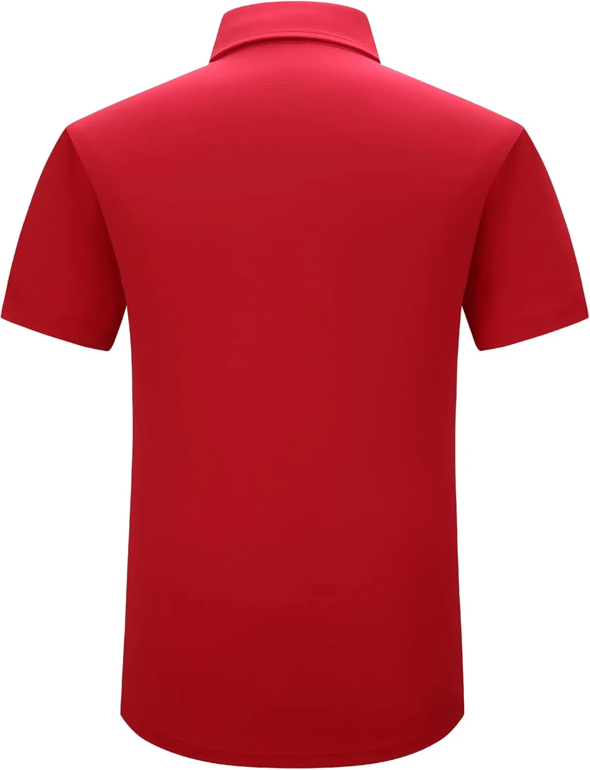 Mens Golf Shirt Short Sleeve Dry Fit Performance Moisture Wicking Rib Collared Golf Polo Shirts for Men