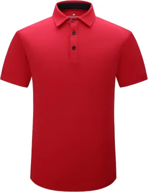 Mens Golf Shirt Short Sleeve Dry Fit Performance Moisture Wicking Rib Collared Golf Polo Shirts for Men Mens Golf Shirt Short Sleeve Dry Fit Performance Moisture Wicking Rib Collared Golf Polo Shirts for Men