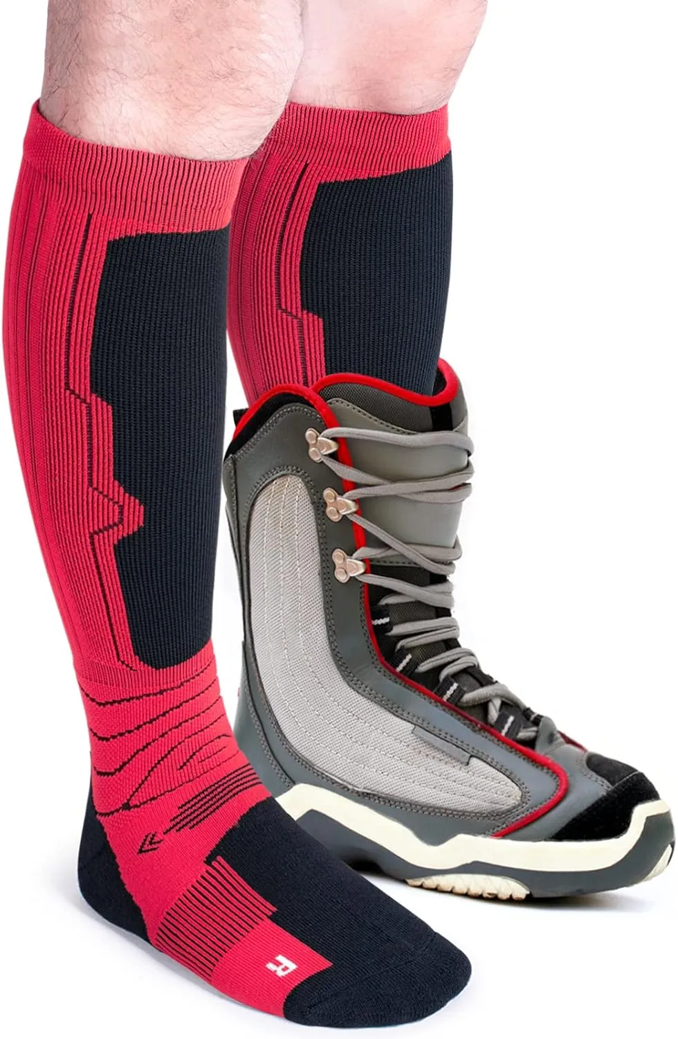 Merino Wool Ski Socks 3 Pack for Skiing, Snowboarding, Winter Thermal