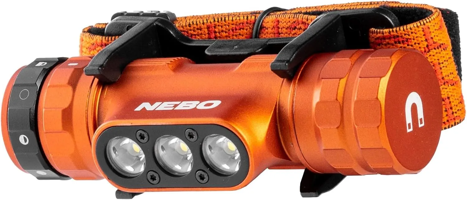 NEBO Master Series HL1000 LED Headlamp, Rugged and Reliable, Rechargeable, Bright Headlamp with 180 Degree Tilt, 5 Light Modes, Waterproof and Impact Resistant