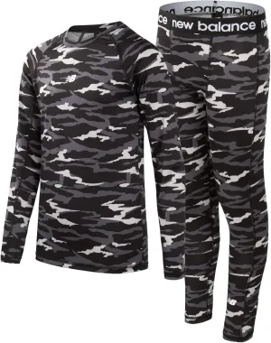 New Balance Boys' Performance Underwear Set - Base Layer Long Sleeve T-Shirt and Tights